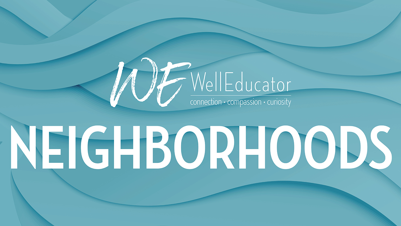 neighborhoods logo on blue wave